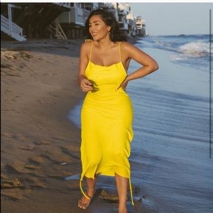 Jluxlabel Phoebe Slip Dress, Yellow NWT